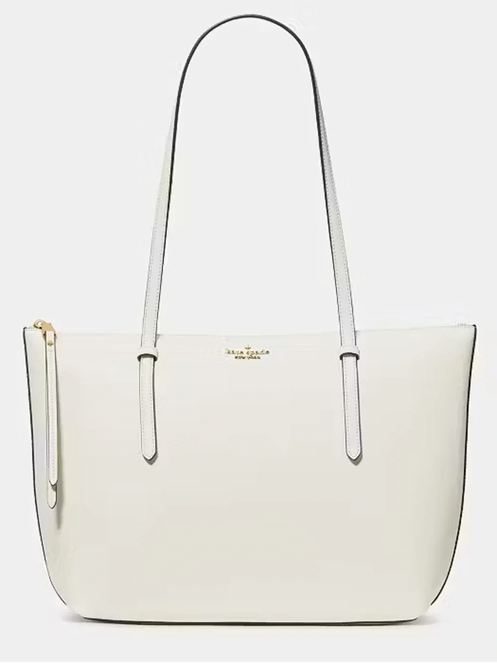 ♠️Kate Spade New York All Day Medium Leather Tote Bag, Meringue White NWT
